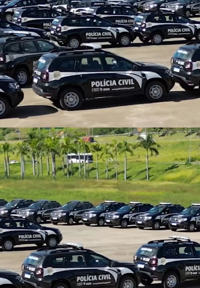 VÍDEO Polícia Civil recebe 131 novas viaturas para reforçar segurança